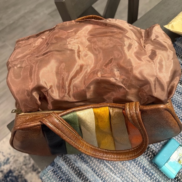 Vintage 70s Boho Patchwork Leather Bag 🤎 - Picture 10 of 13